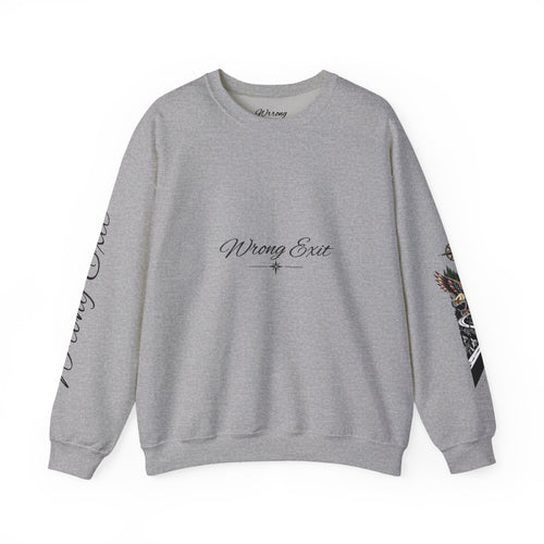 Vintage Road Trip Crewneck Sweatshirt — Scenic Car Photo Back & Graphic Sleeve