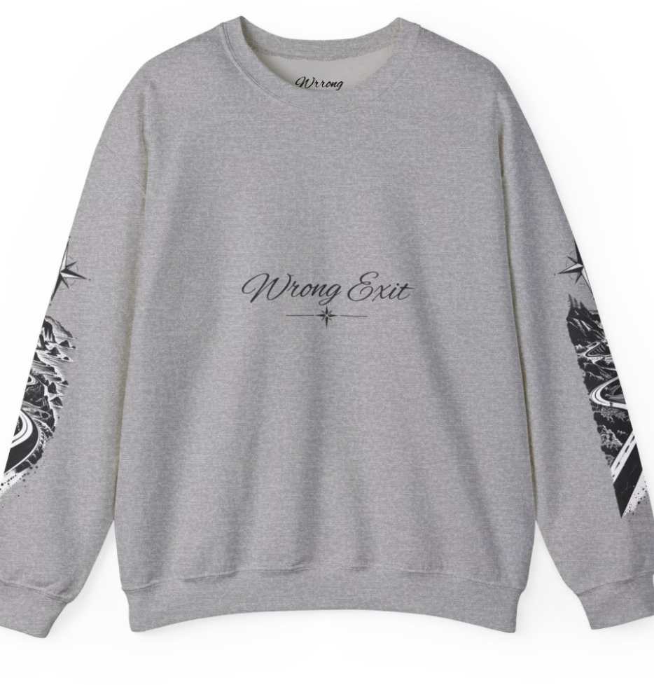 Wrong Exit Coastal Road Crewneck Sweatshirt