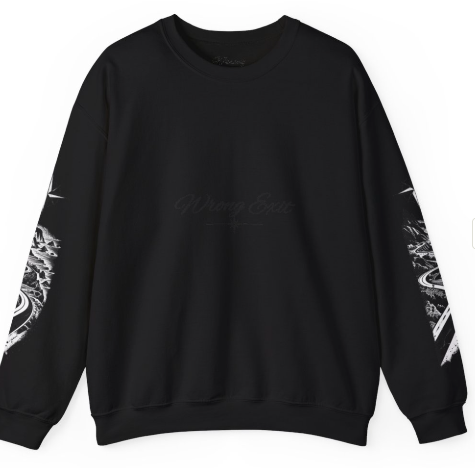 Wrong Exit Coastal Road Crewneck Sweatshirt