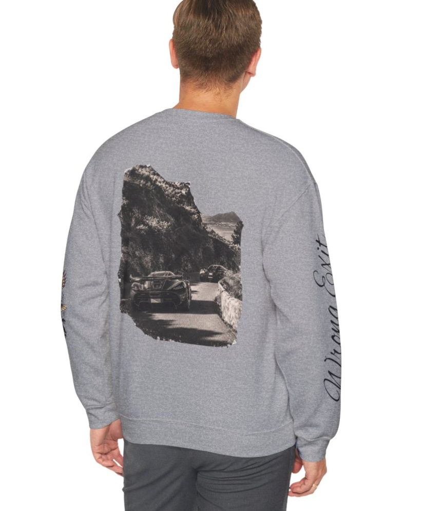 Wrong Exit Coastal Road Crewneck Sweatshirt